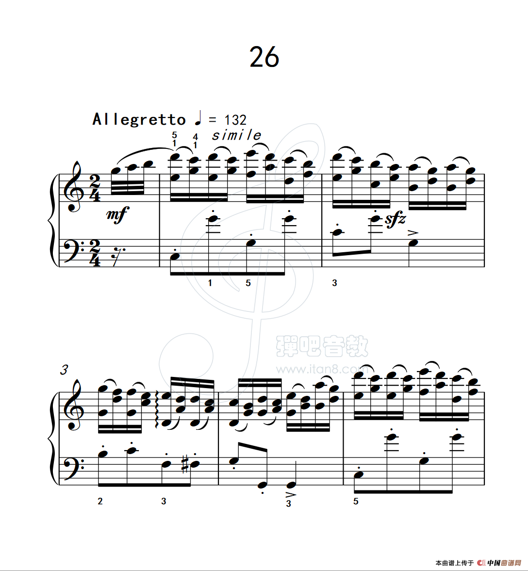 练习曲 26（克拉莫钢琴练习曲60首）