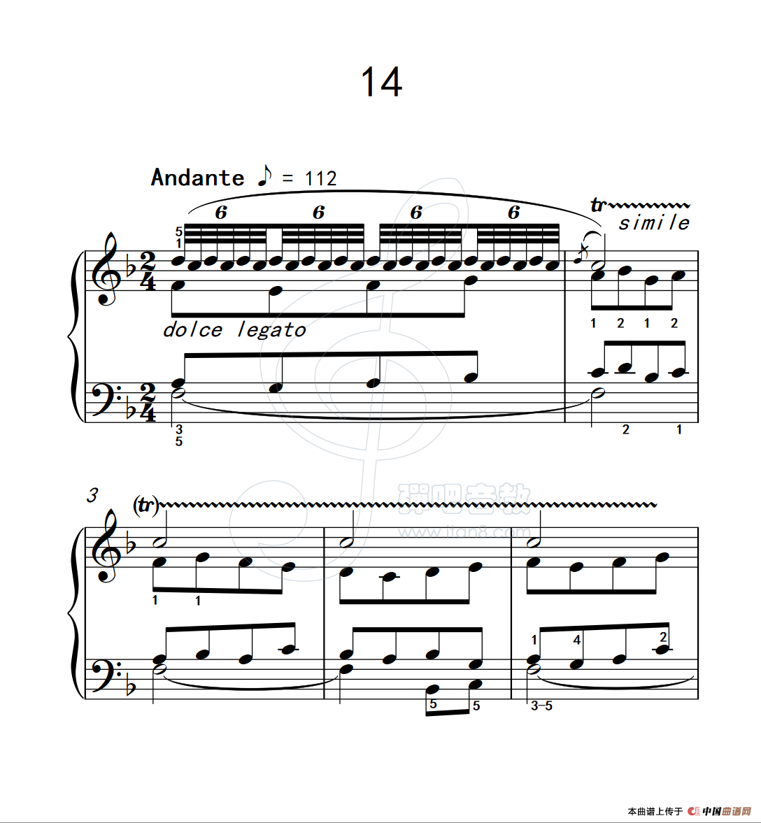 练习曲 14（克拉莫钢琴练习曲60首）