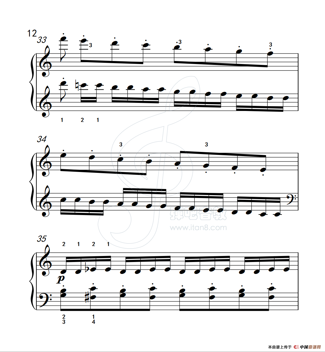 练习曲 12（克拉莫钢琴练习曲60首）