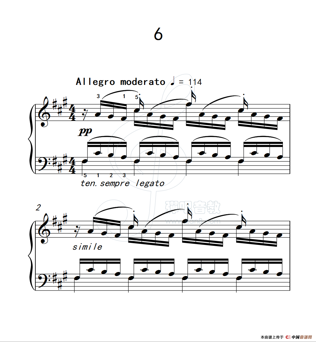 练习曲 6（克拉莫钢琴练习曲60首）