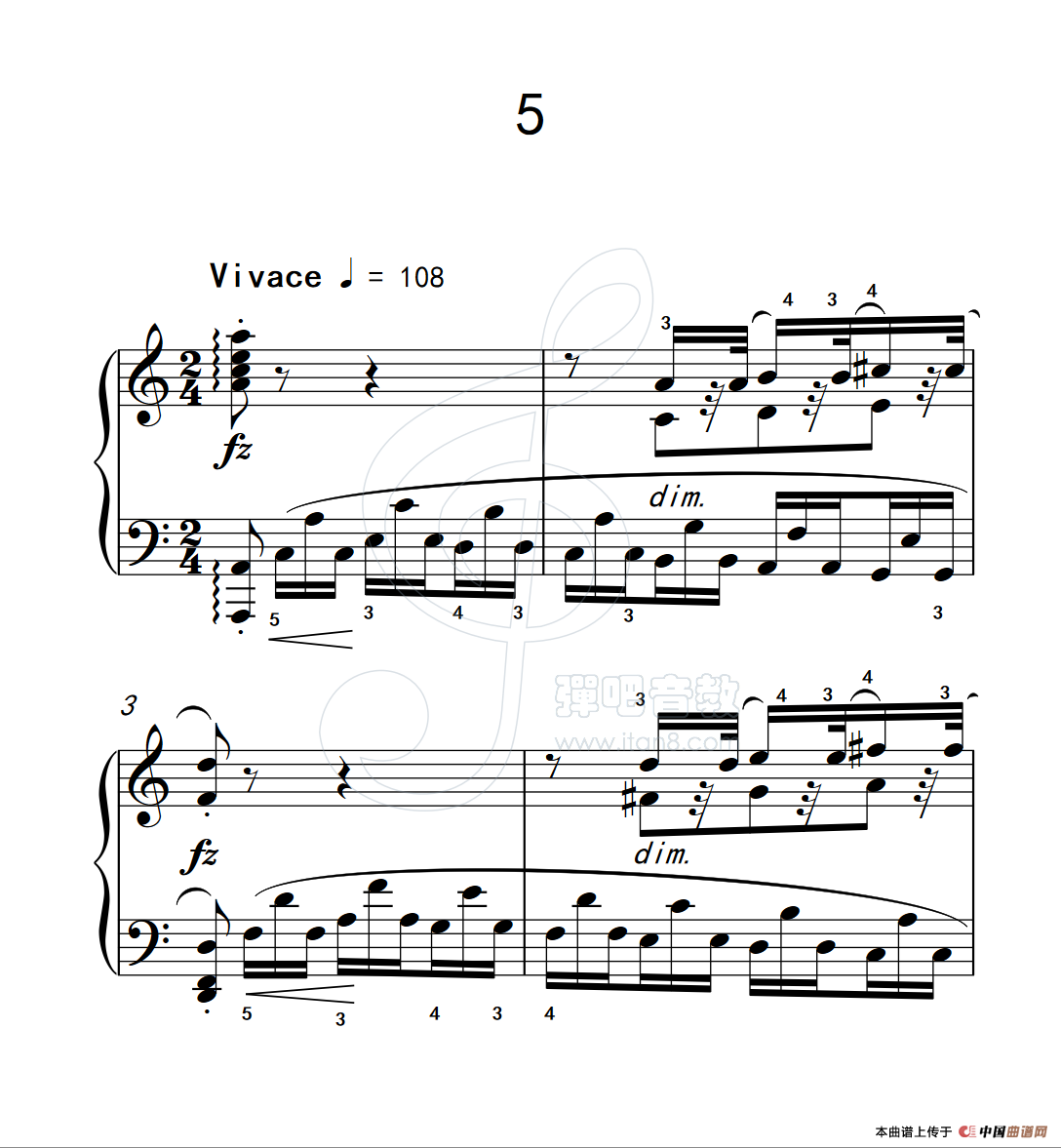 练习曲 5（克拉莫钢琴练习曲60首）