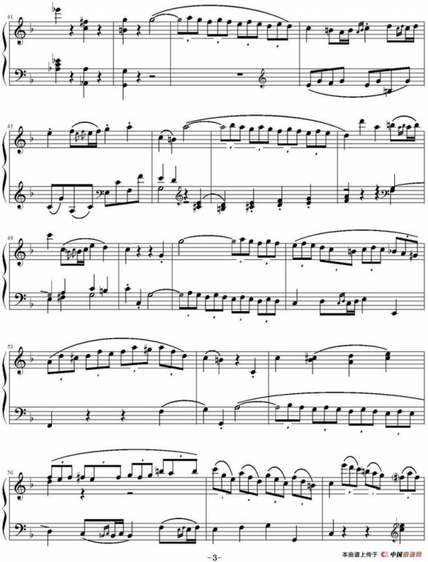 F大调奏鸣曲第一乐章