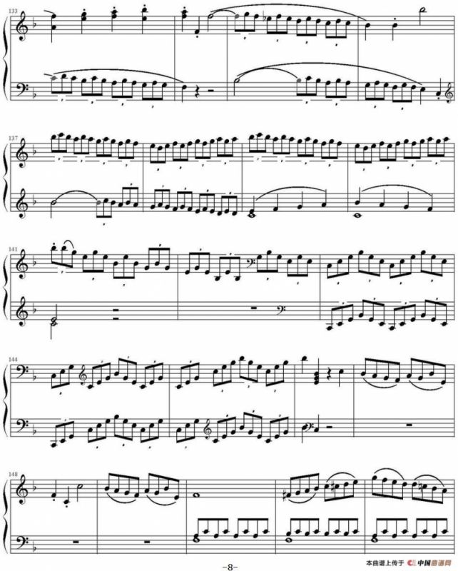 F大调奏鸣曲第一乐章