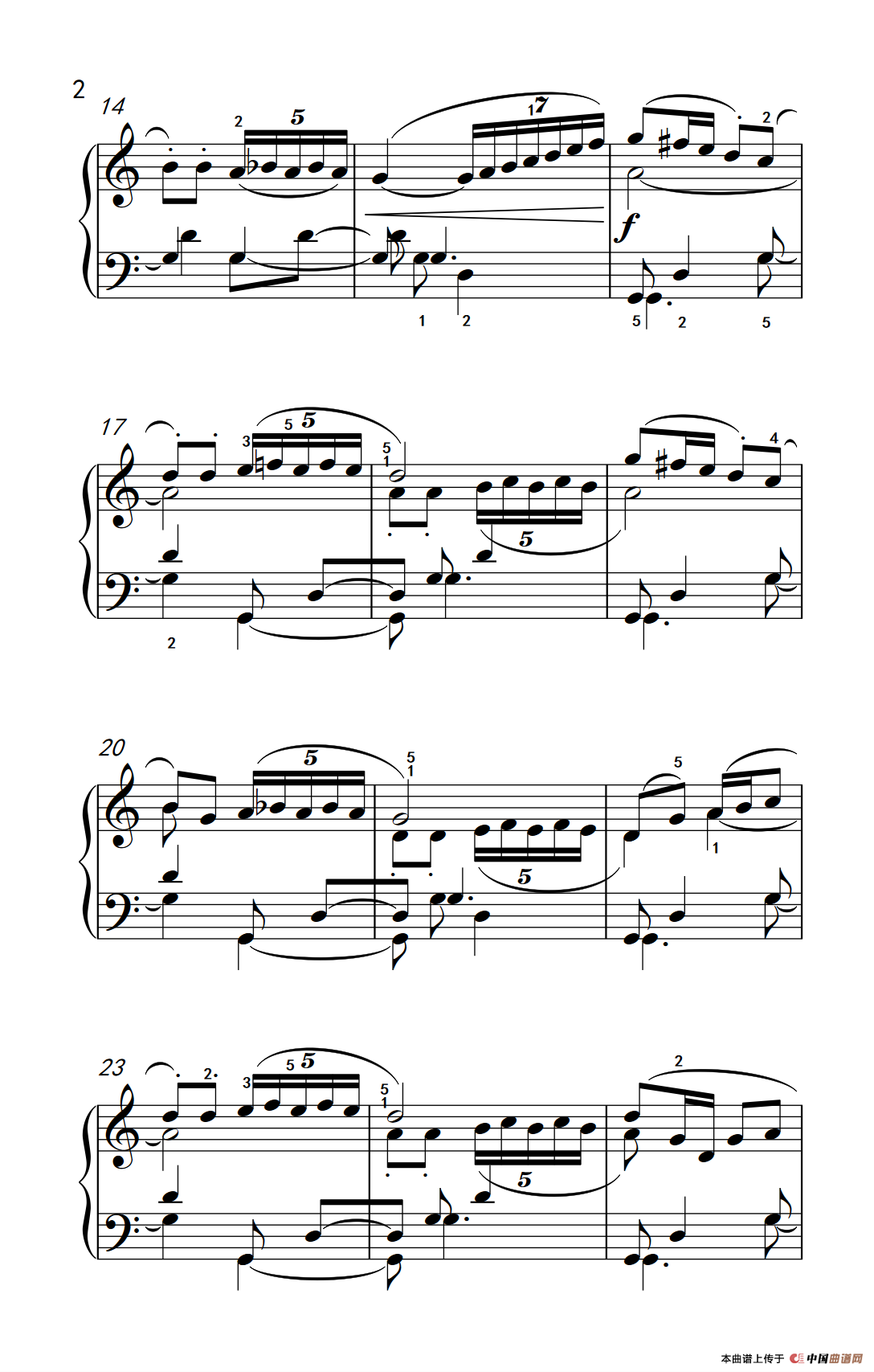 风笛（巴托克 小宇宙 钢琴教程 5）