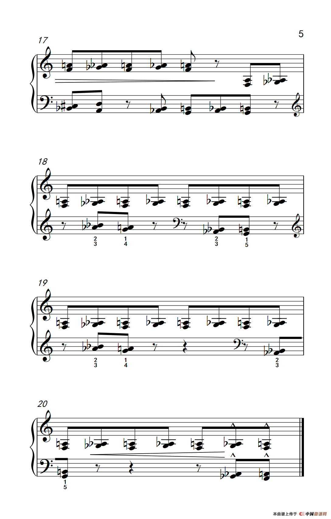 无穷动（巴托克 小宇宙 钢琴教程 5）