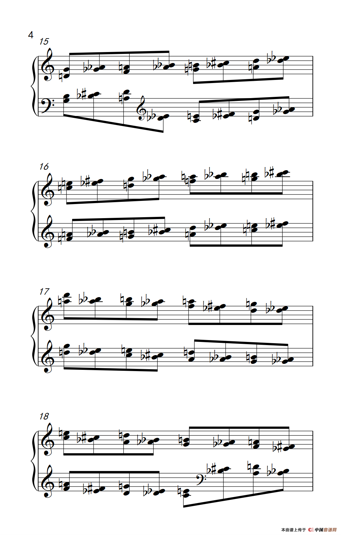 双音练习（巴托克 小宇宙 钢琴教程 5）