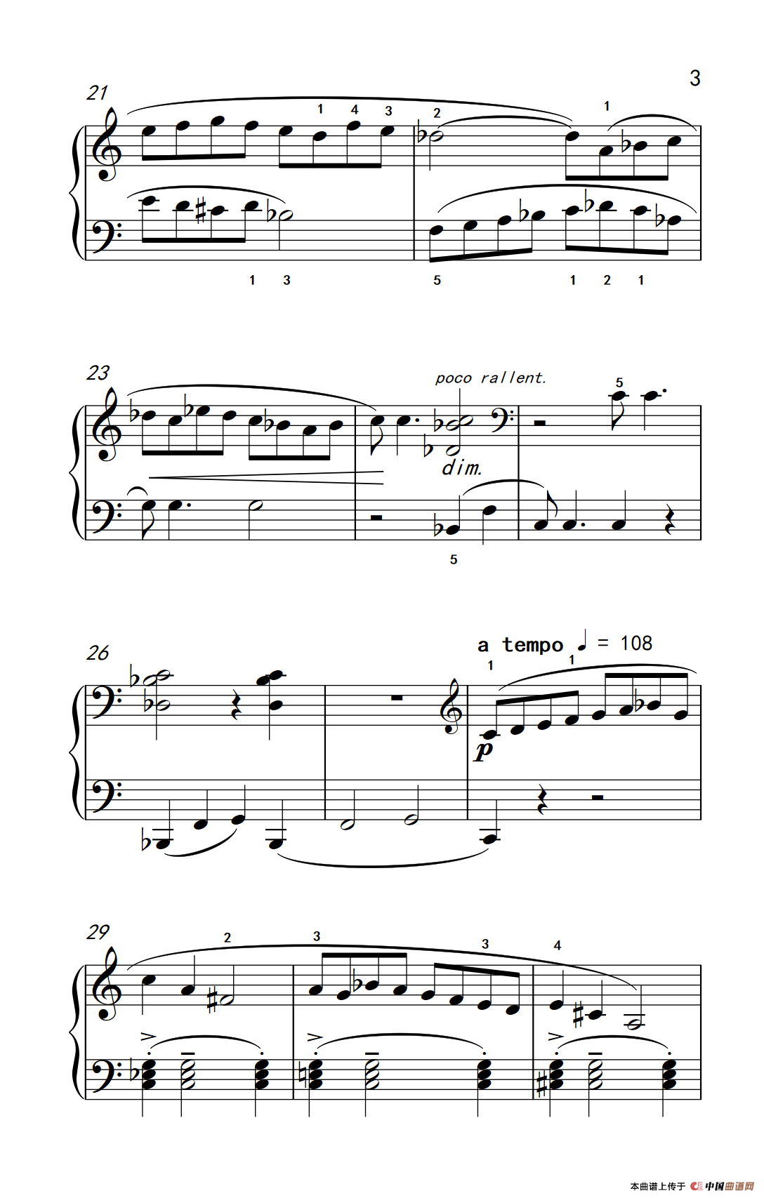 歌曲（巴托克 小宇宙 钢琴教程 4）