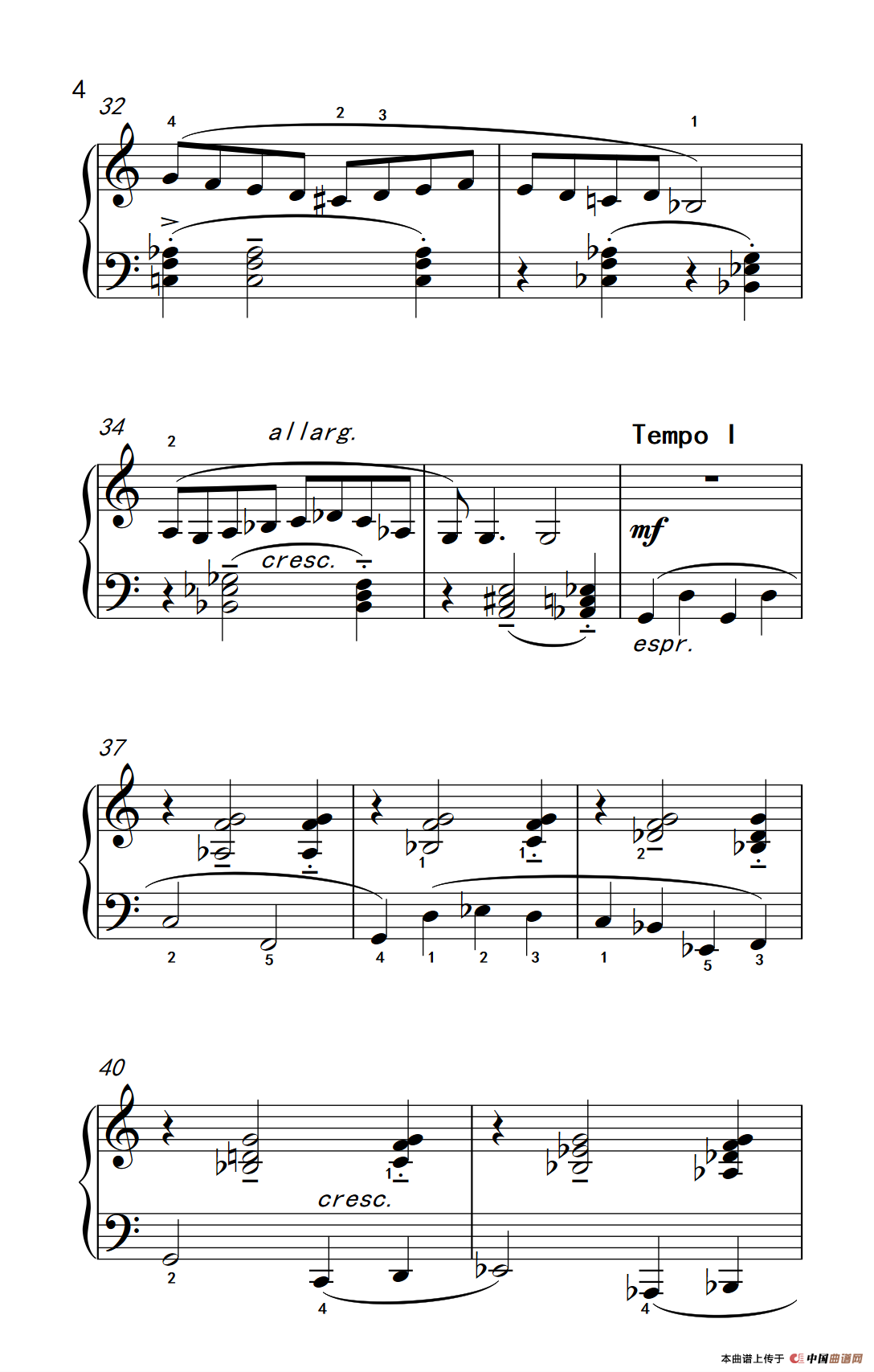 歌曲（巴托克 小宇宙 钢琴教程 4）
