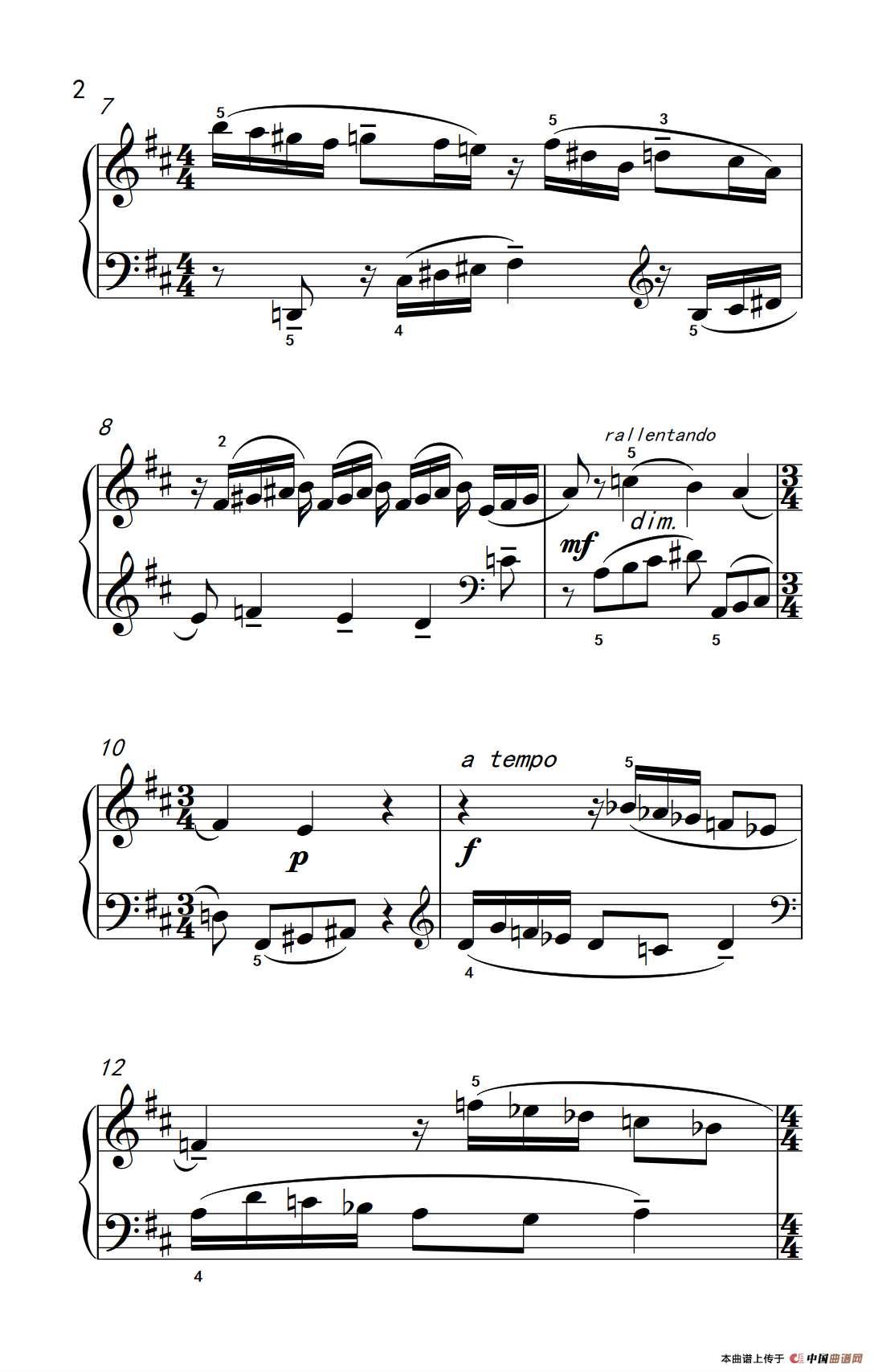 主题和转位（巴托克 小宇宙 钢琴教程 4）