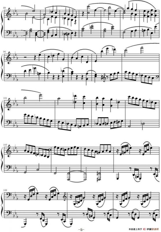 c小调第八钢琴奏鸣曲第三乐章（作品13号“悲怆”）