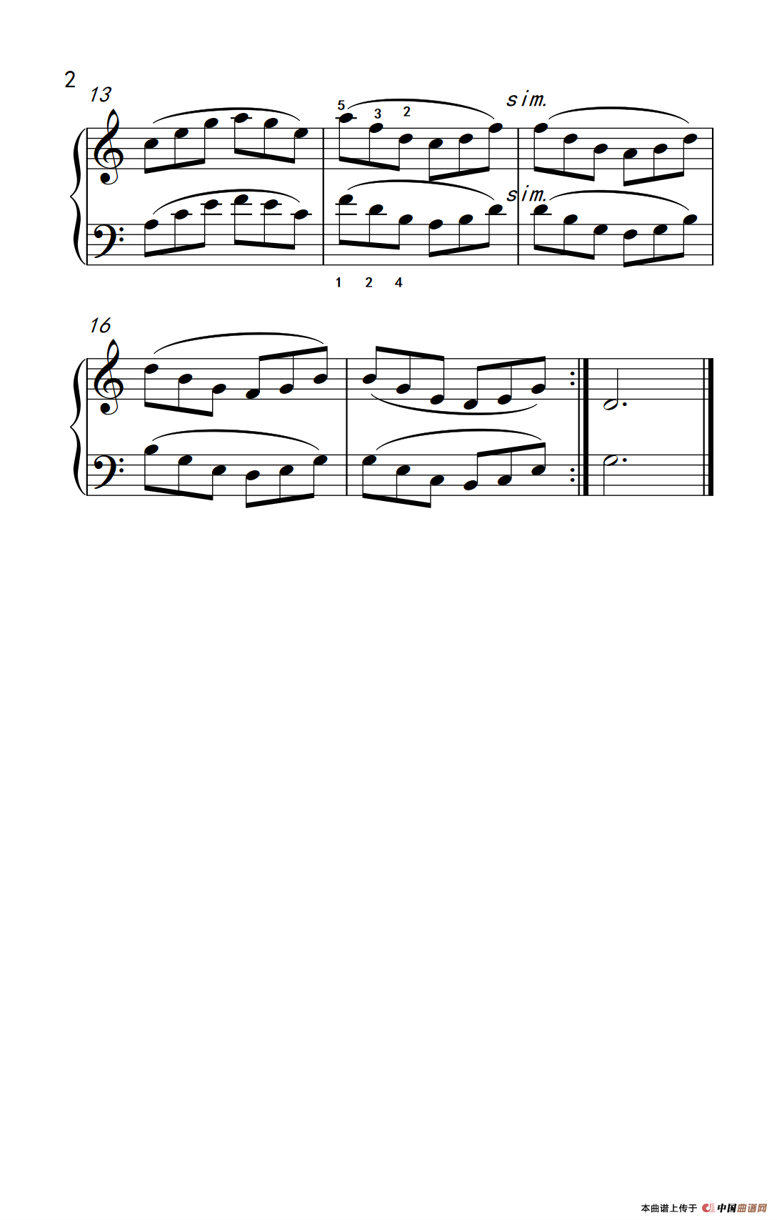 附录：基础练习 25（巴托克 小宇宙 钢琴教程 3）