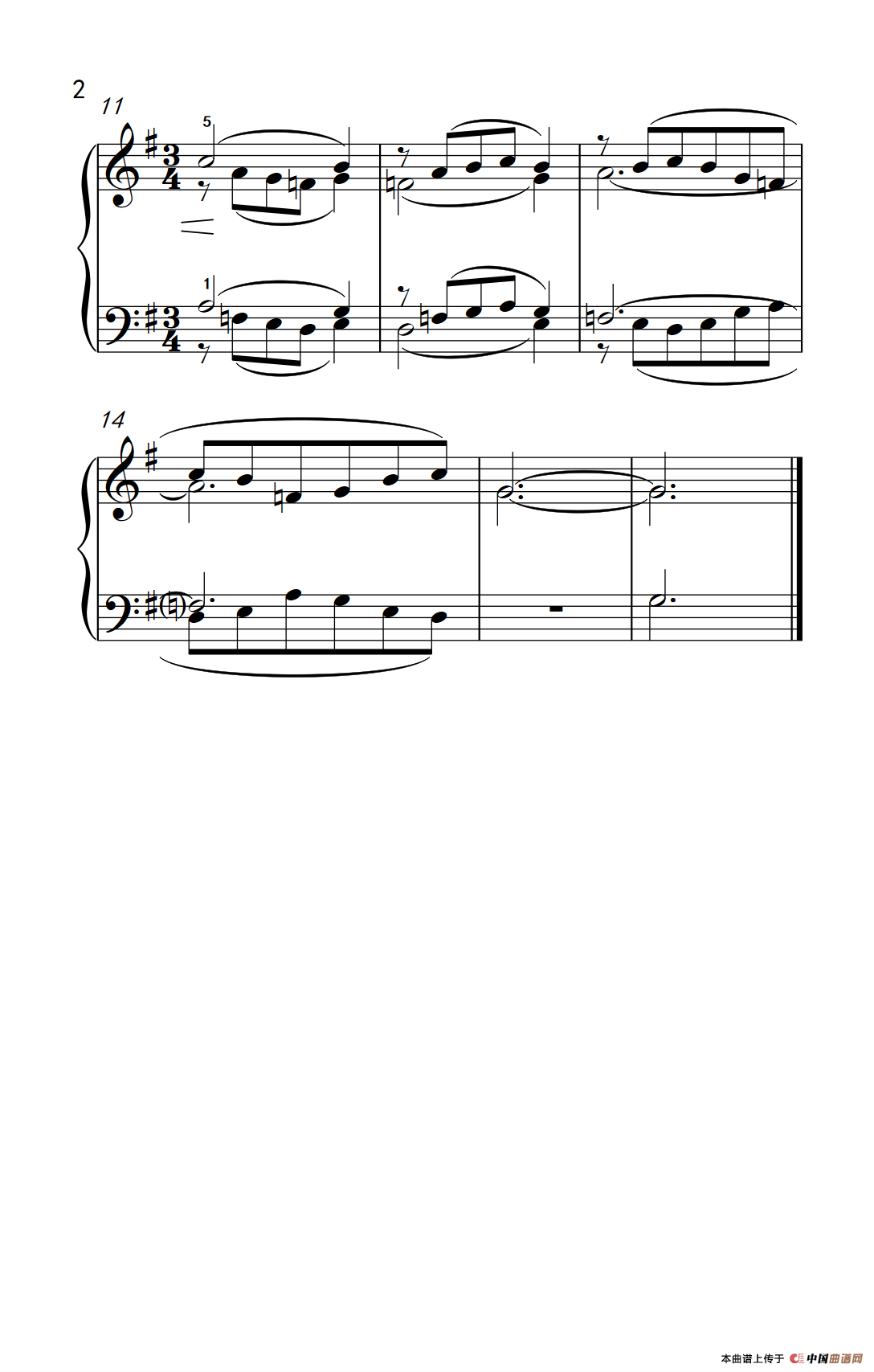 四声部（二）（巴托克 小宇宙 钢琴教程 3）