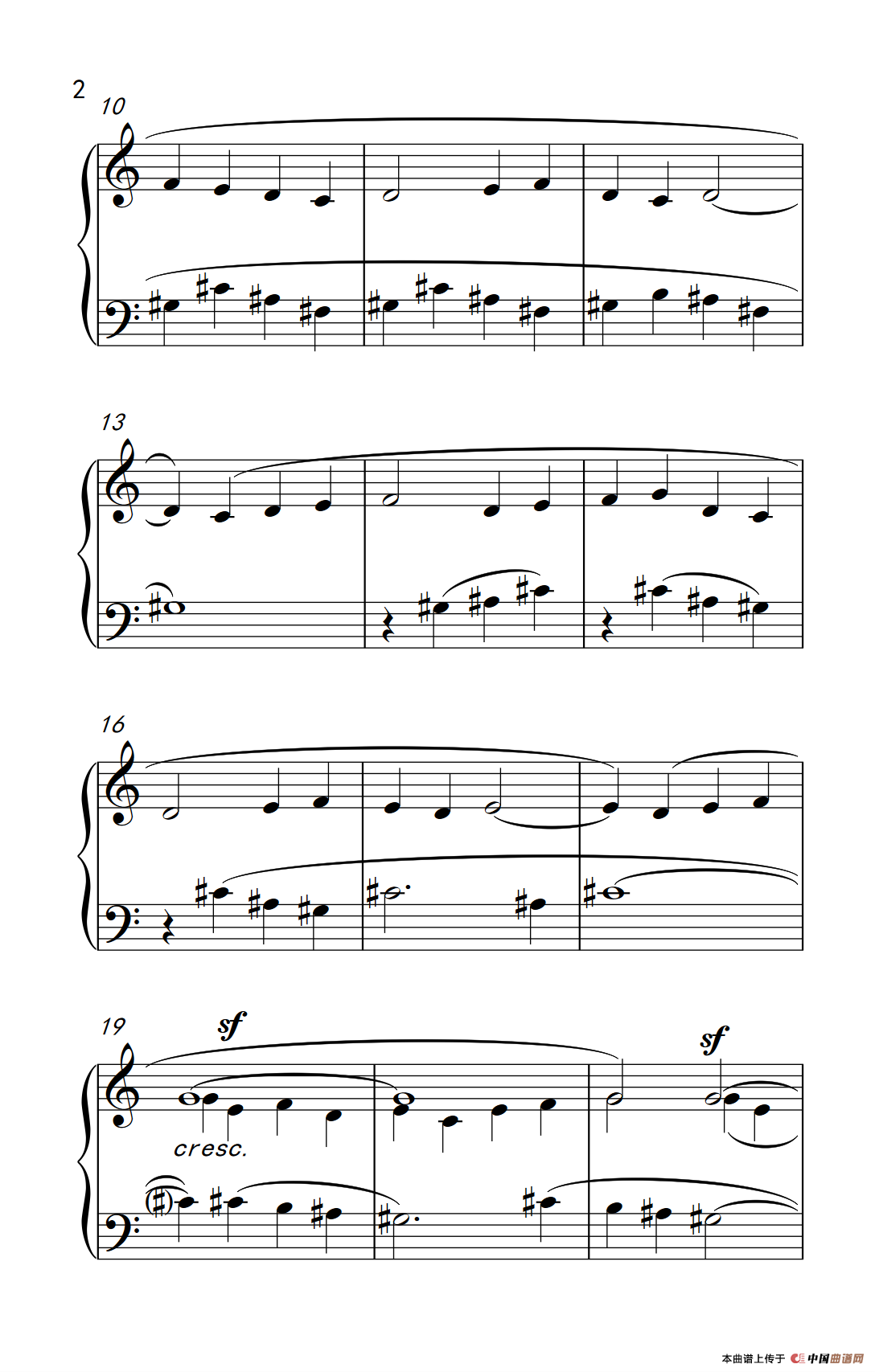 两个大调五音列（巴托克 小宇宙 钢琴教程 3）