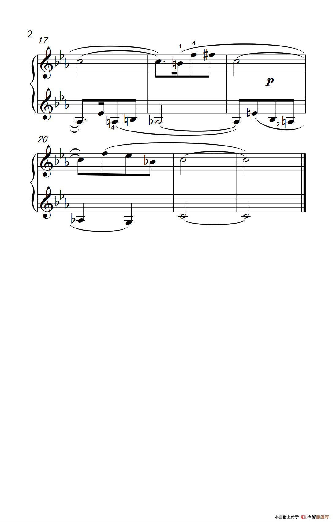 舒曼颂（巴托克 小宇宙 钢琴教程 3）