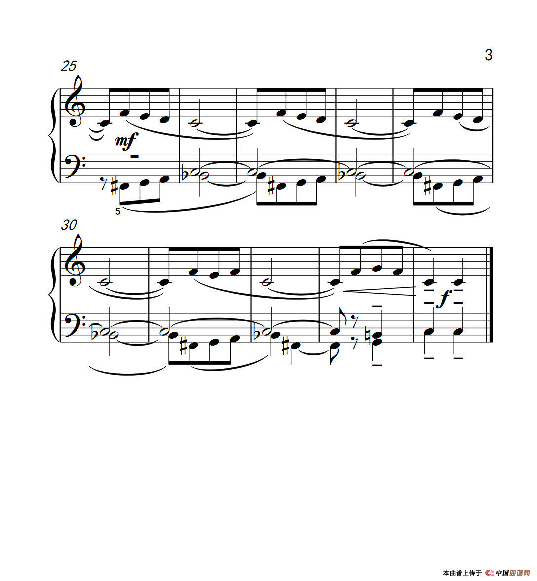 匈牙利歌曲 b（巴托克 小宇宙 钢琴教程 3）