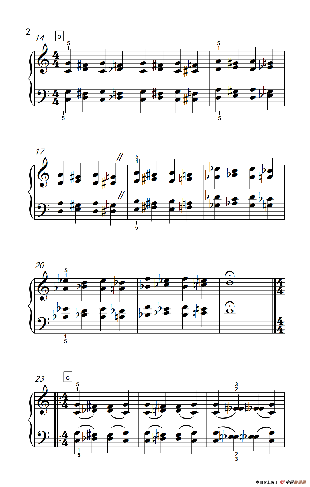 附录：基础练习 18（巴托克 小宇宙 钢琴教程 2）