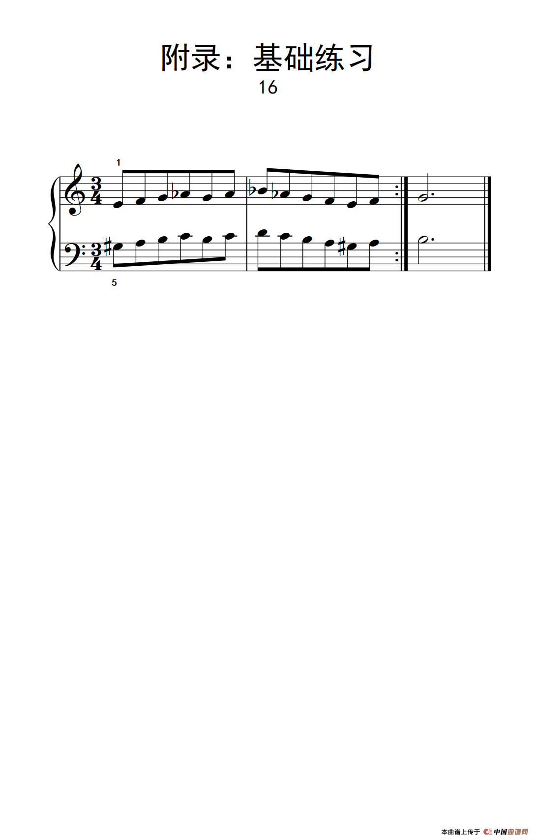 附录：基础练习 16（巴托克 小宇宙 钢琴教程 2）