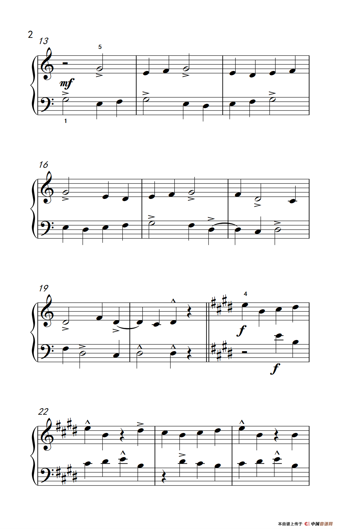 重音（巴托克 小宇宙 钢琴教程 2）