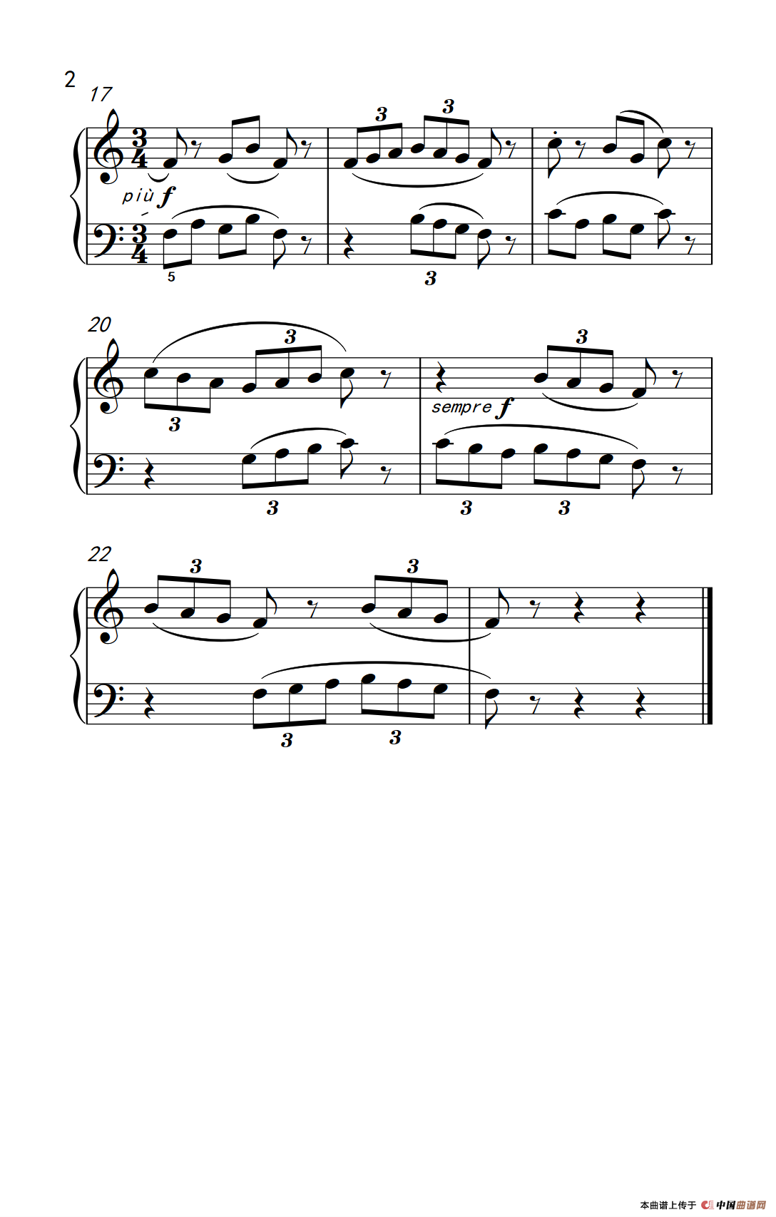 （1）.里底亚调式三连音 钢琴一（巴托克 小宇宙 钢琴教程 2）