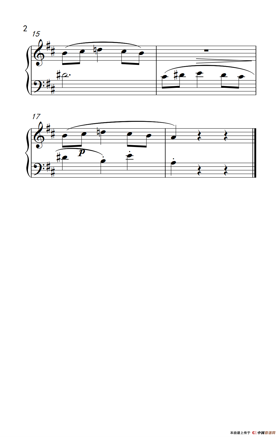 小步舞曲（巴托克 小宇宙 钢琴教程 2）