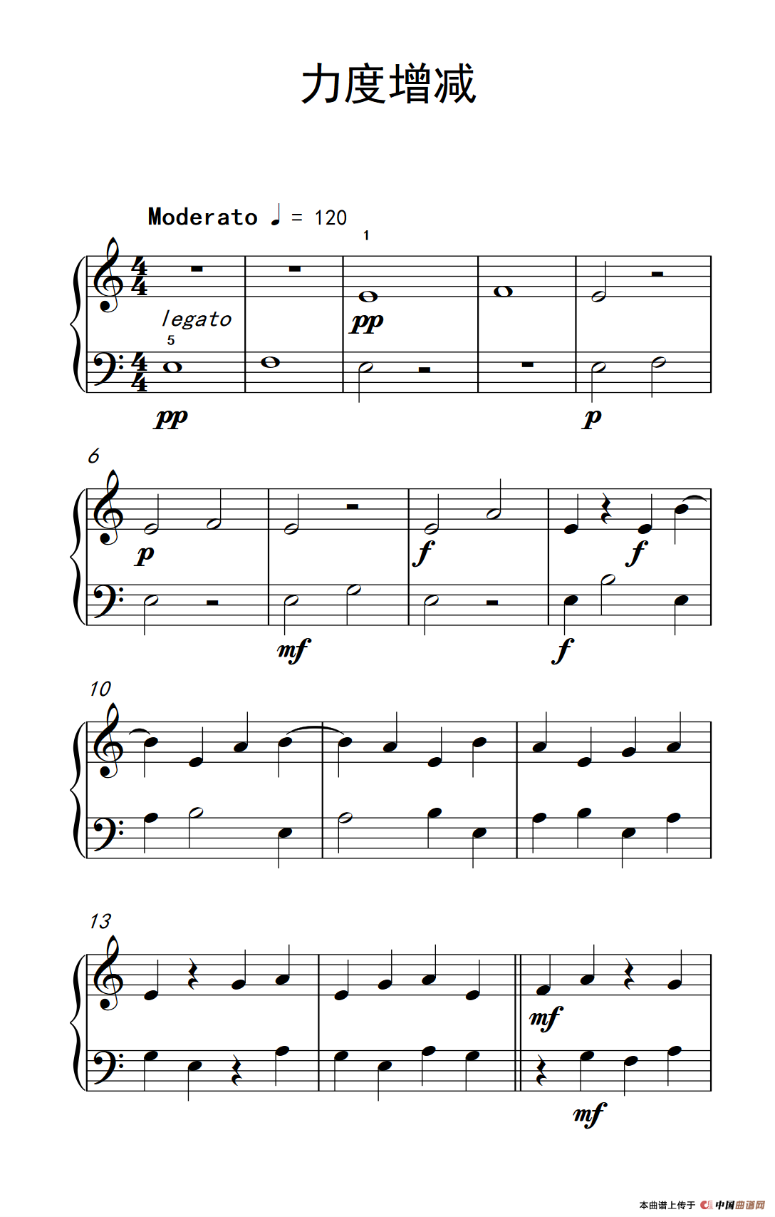 力度增减（巴托克 小宇宙 钢琴教程 2）