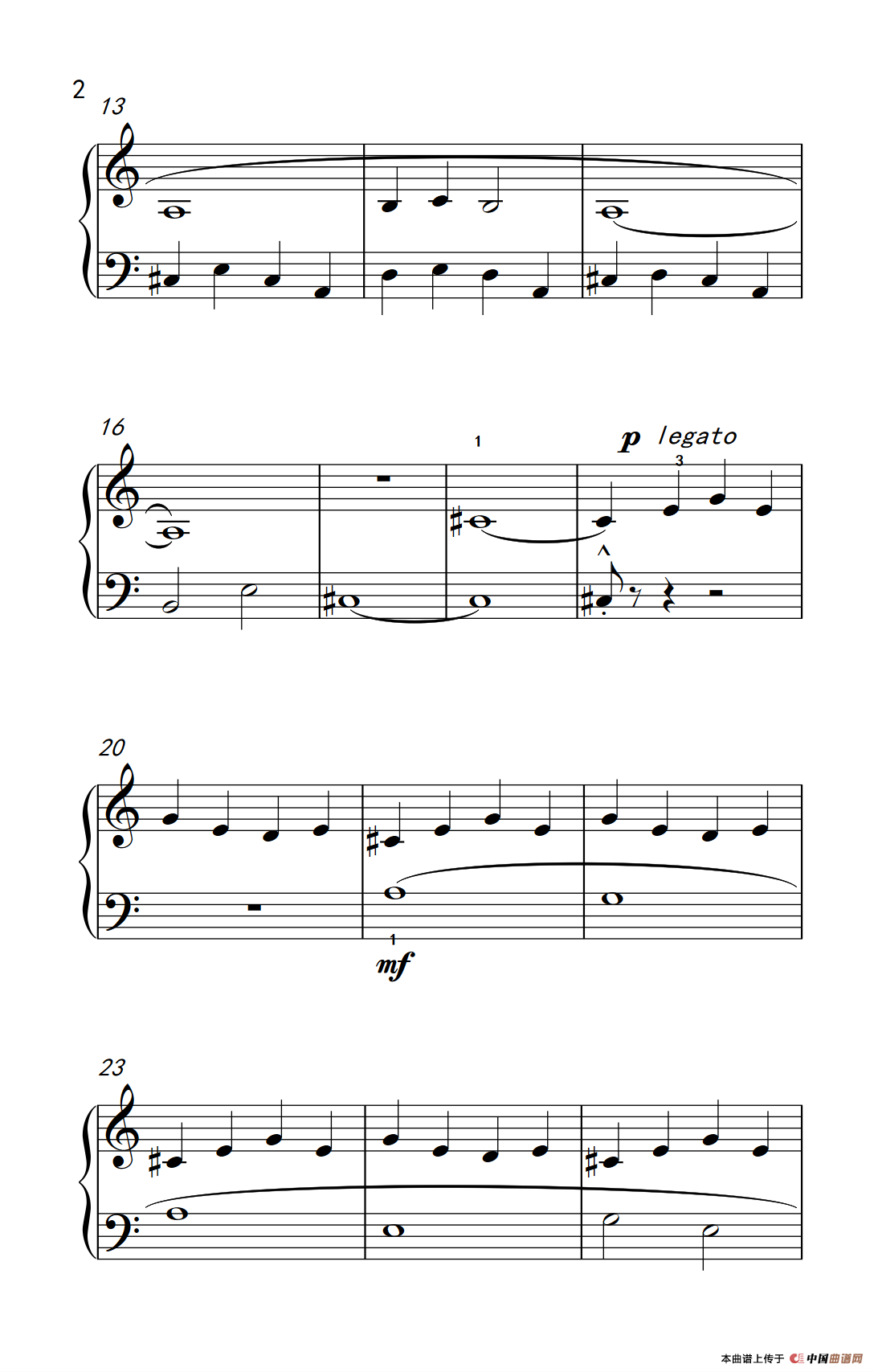 分解三和弦伴奏（巴托克 小宇宙 钢琴教程 2）