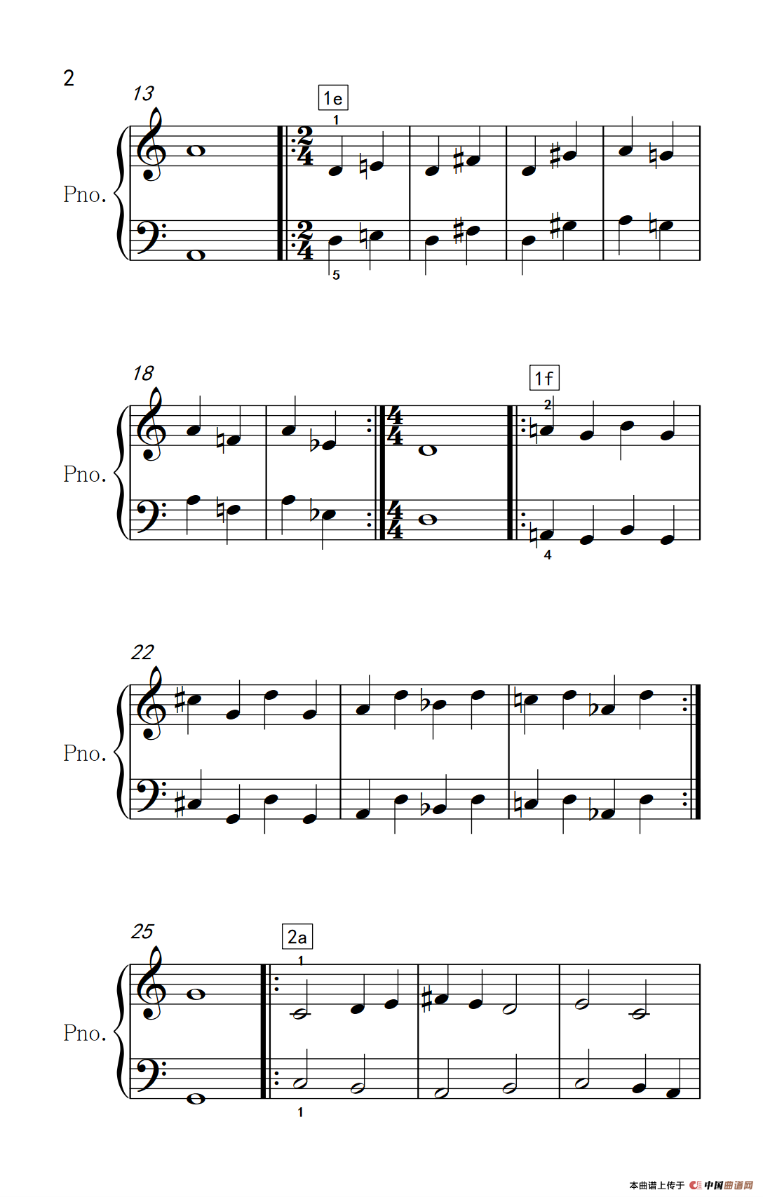 附录：基础练习（巴托克 小宇宙 钢琴教程 1）