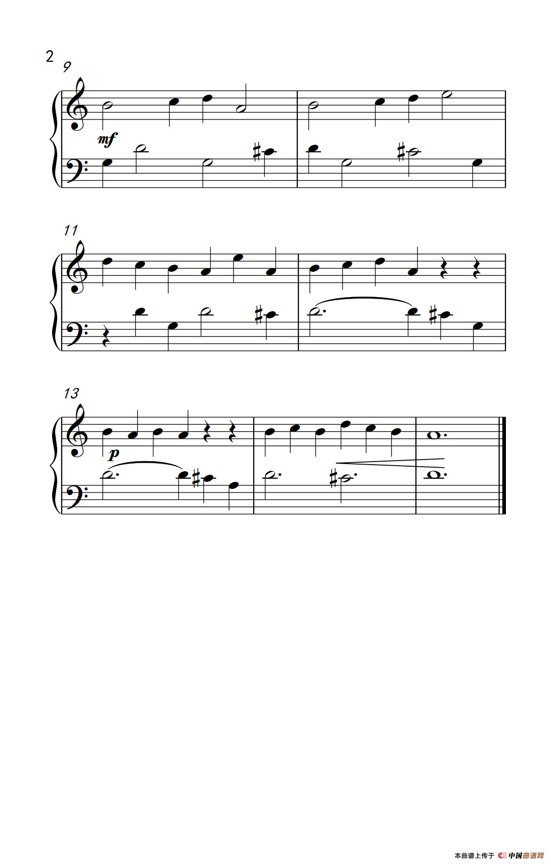 慢速舞曲（巴托克 小宇宙 钢琴教程 1）