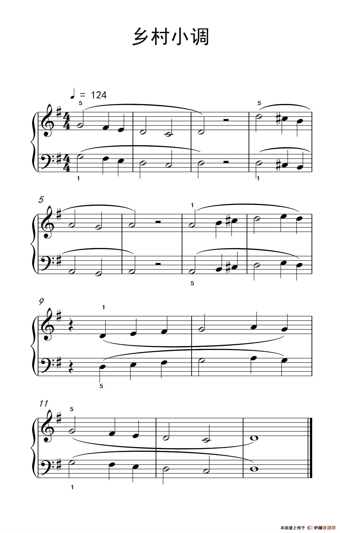 乡村小调（巴托克 小宇宙 钢琴教程 1）