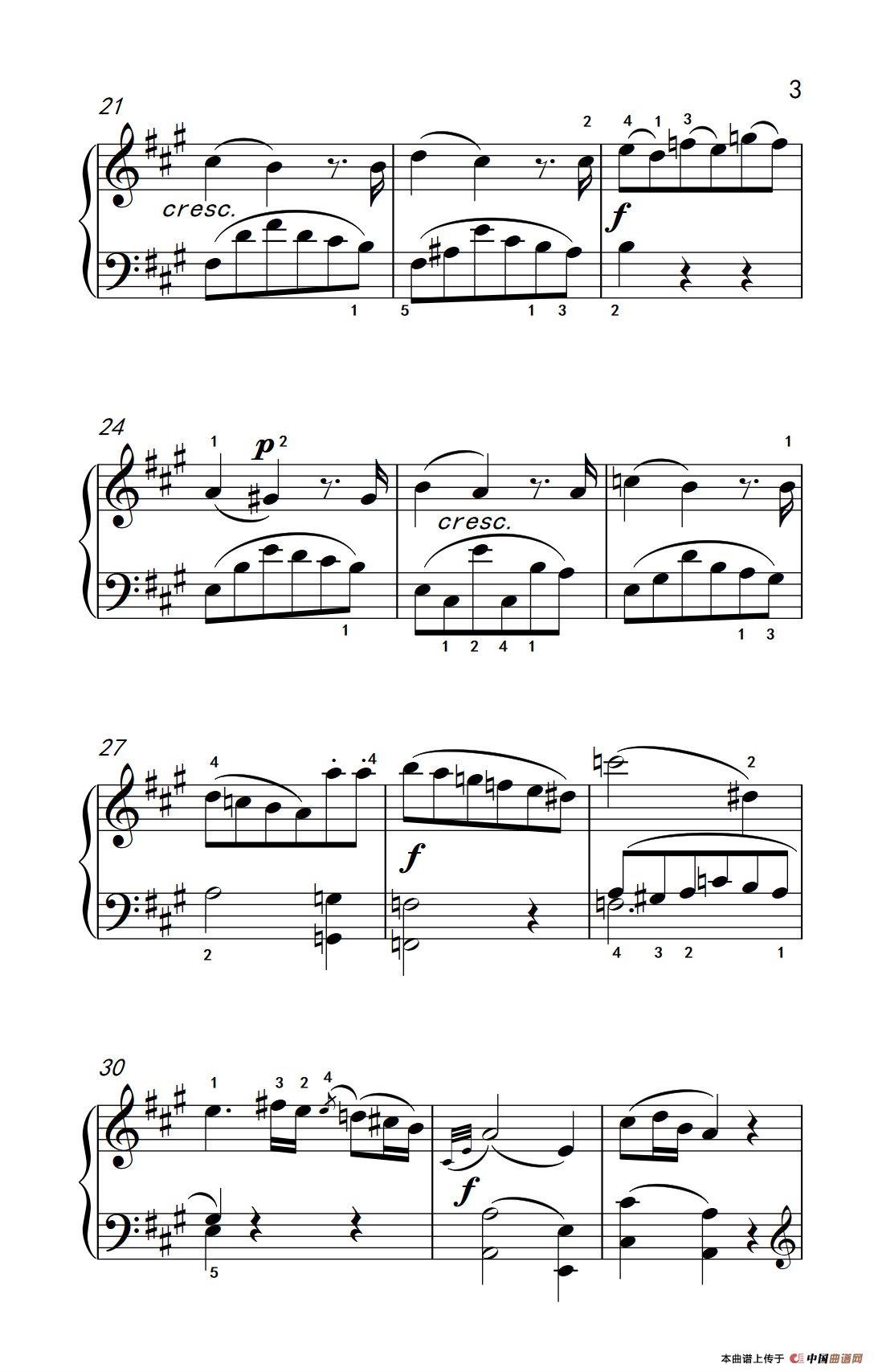 A大调钢琴奏鸣曲（小步舞曲）