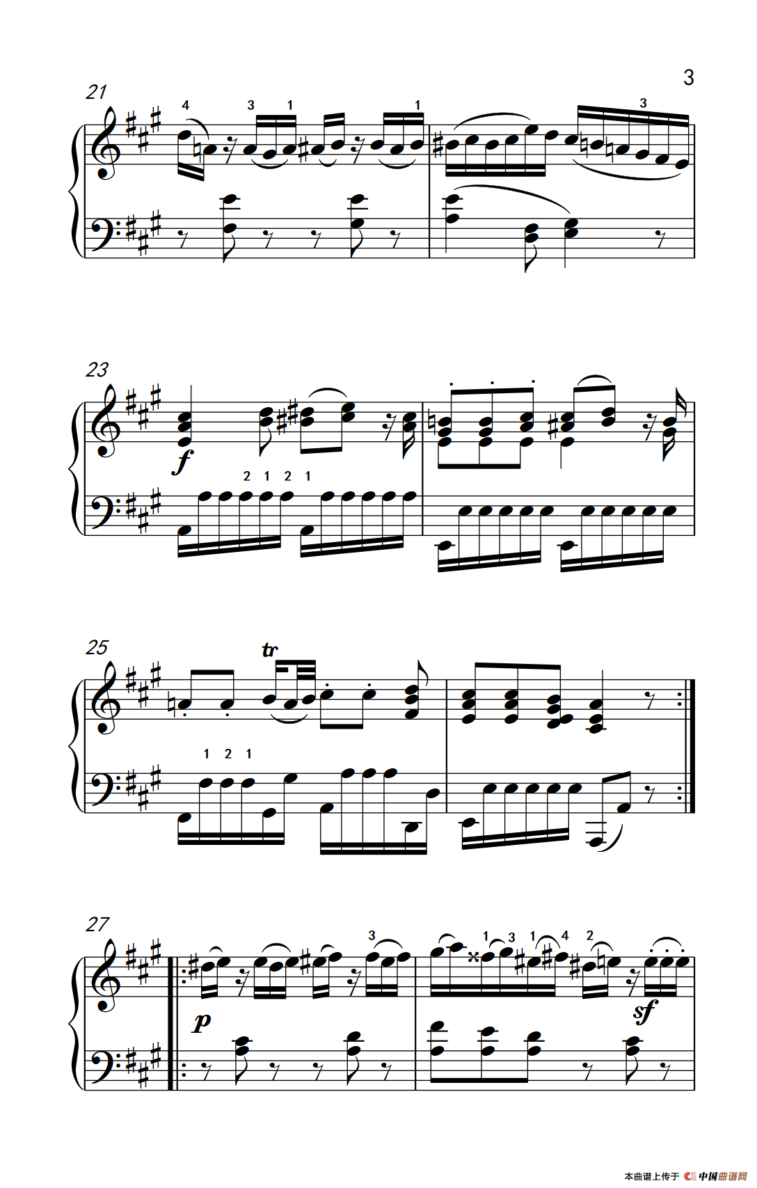 A大调钢琴奏鸣曲 优雅的行板