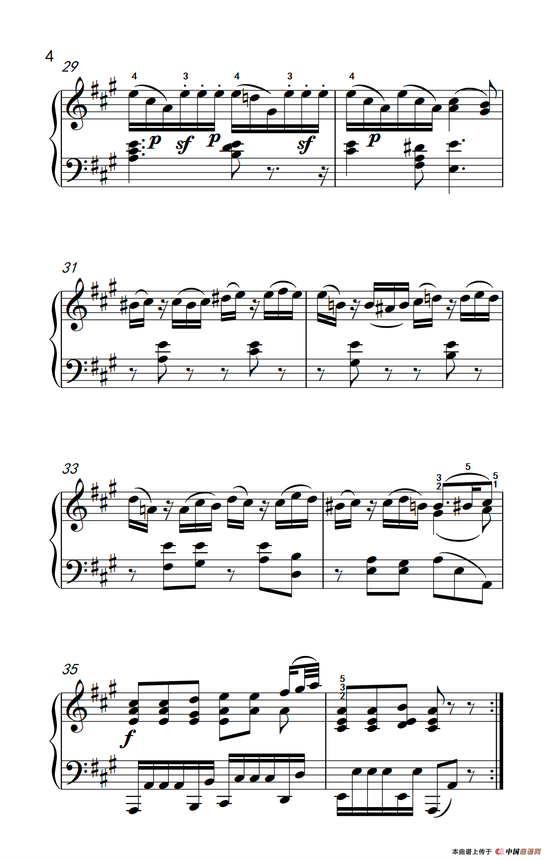 A大调钢琴奏鸣曲 优雅的行板