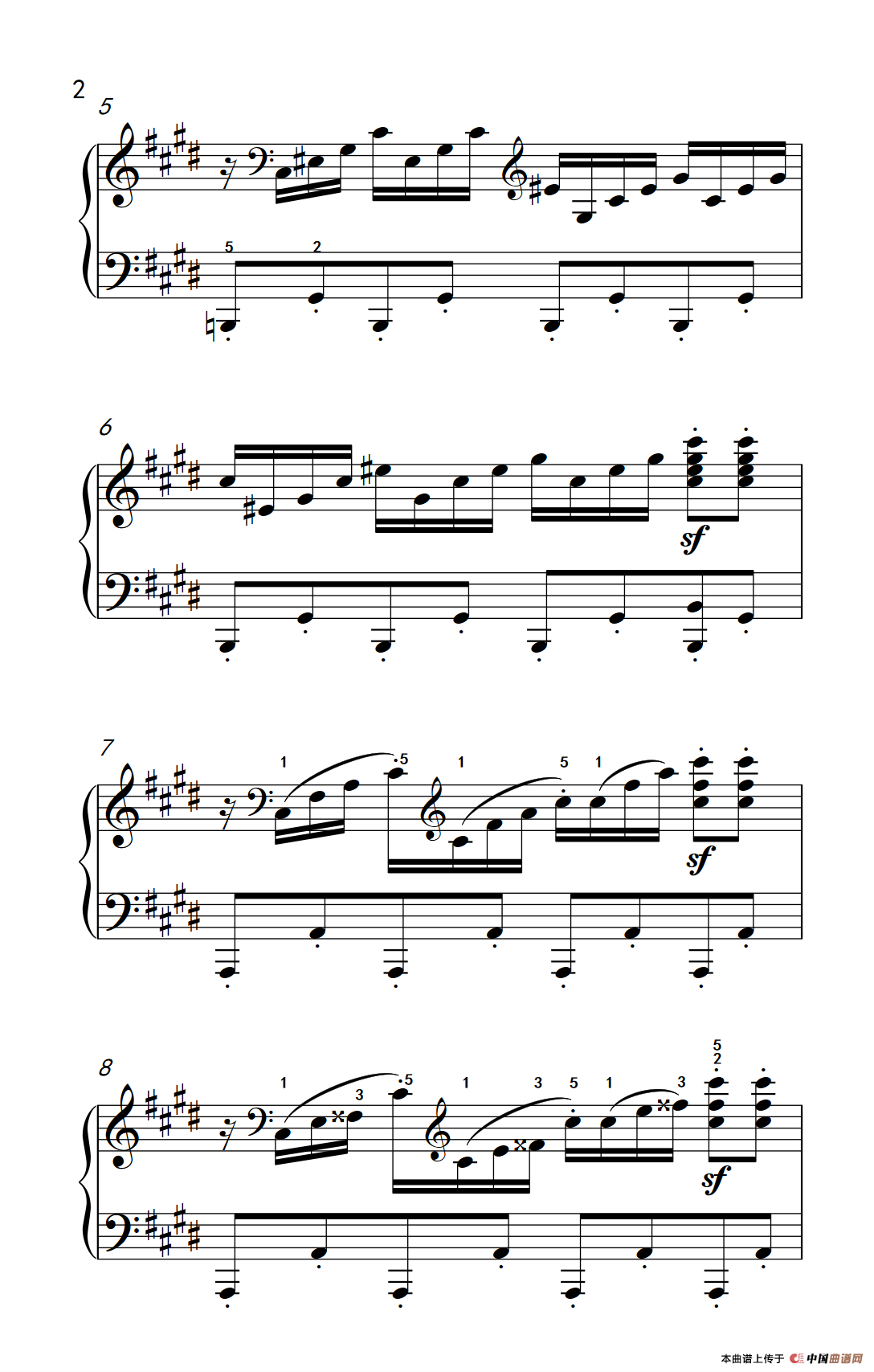 第十四号钢琴奏鸣曲（月光） 激动的急板