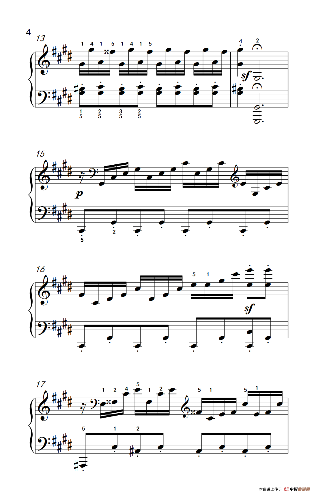 第十四号钢琴奏鸣曲（月光） 激动的急板