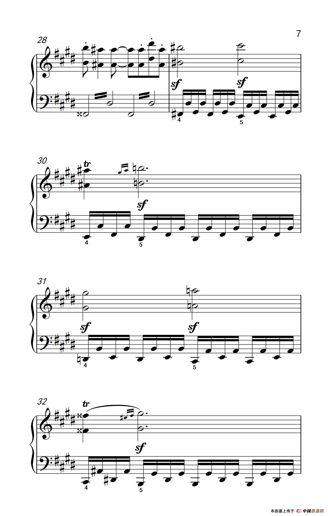 第十四号钢琴奏鸣曲（月光） 激动的急板