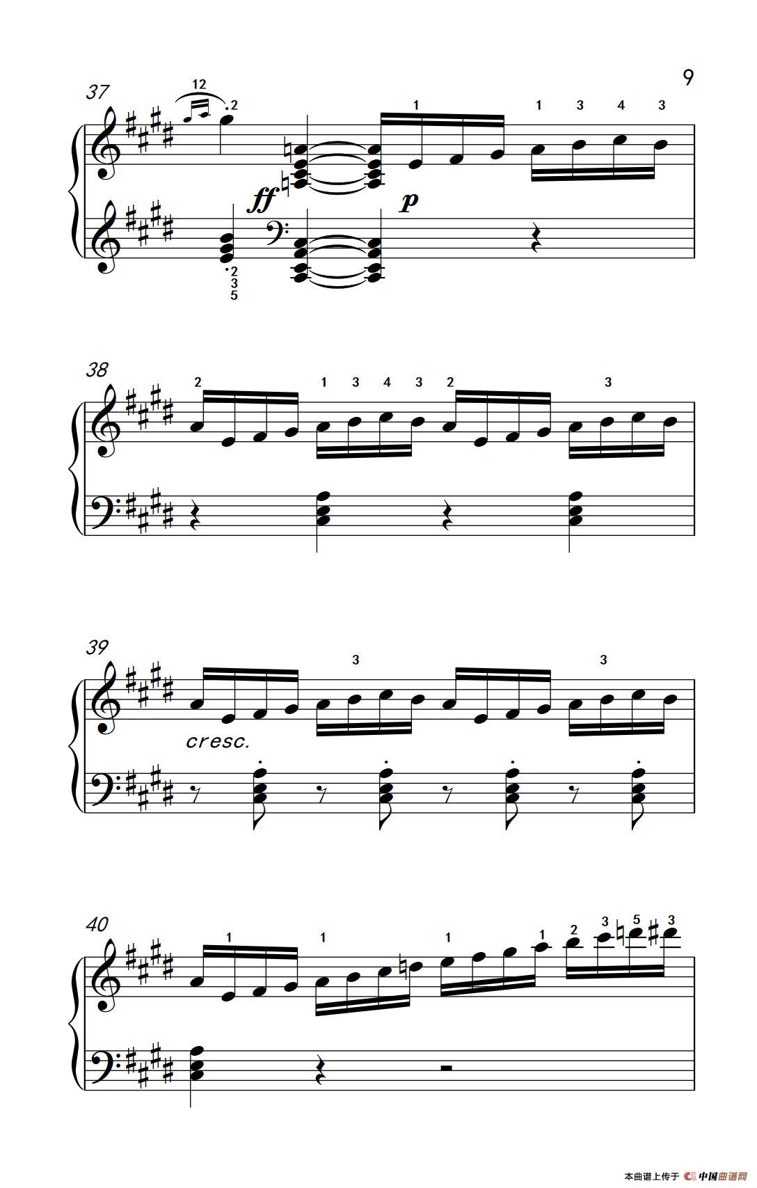 第十四号钢琴奏鸣曲（月光） 激动的急板