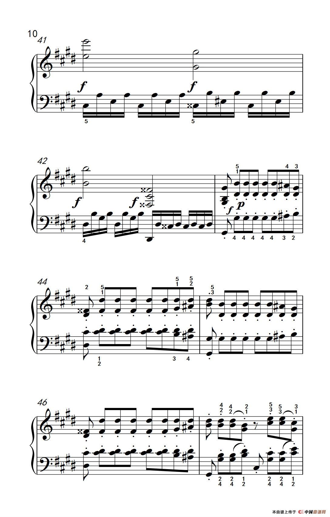 第十四号钢琴奏鸣曲（月光） 激动的急板