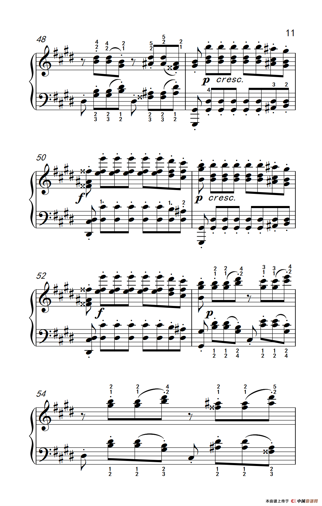 第十四号钢琴奏鸣曲（月光） 激动的急板