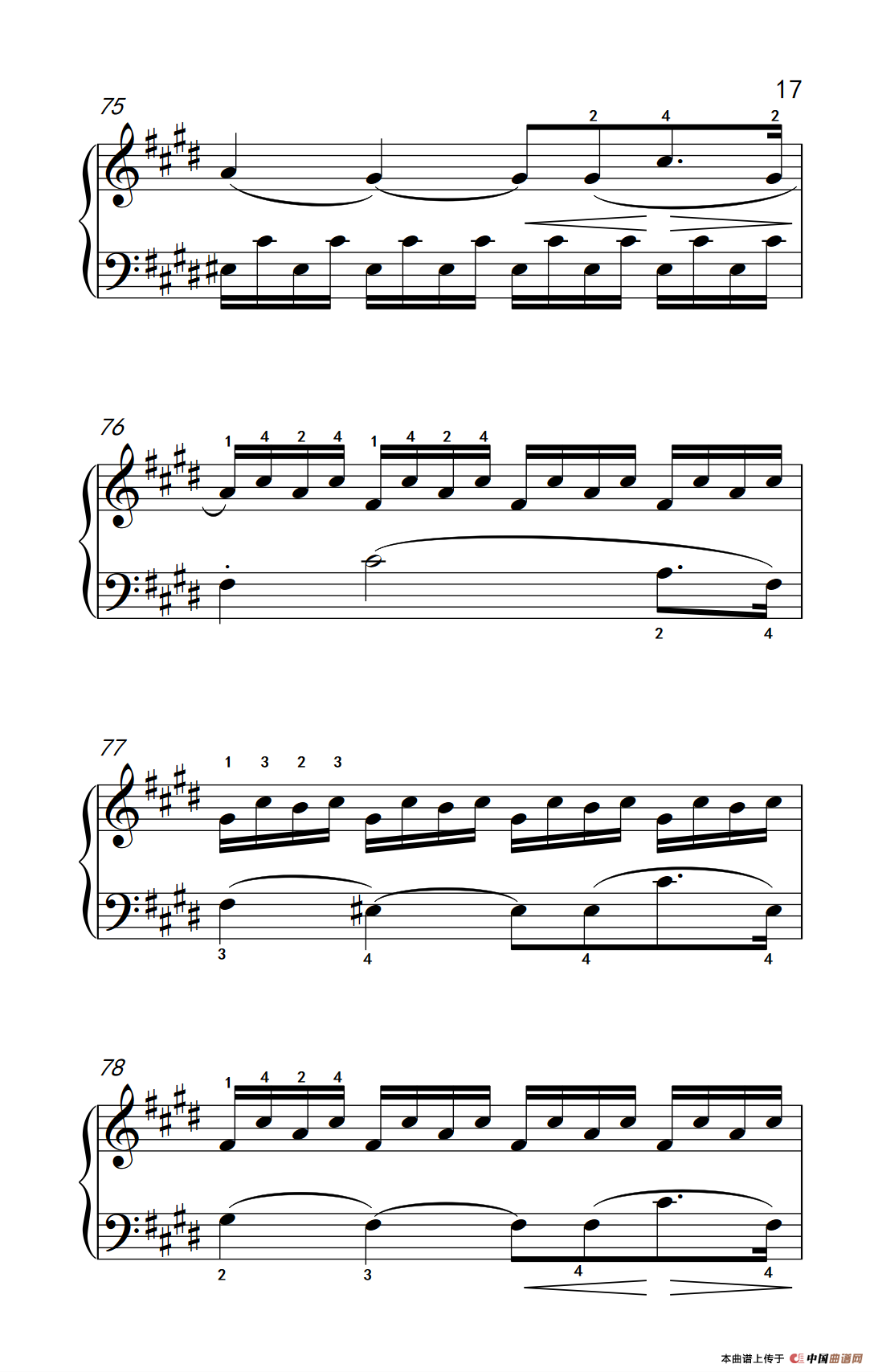 第十四号钢琴奏鸣曲（月光） 激动的急板