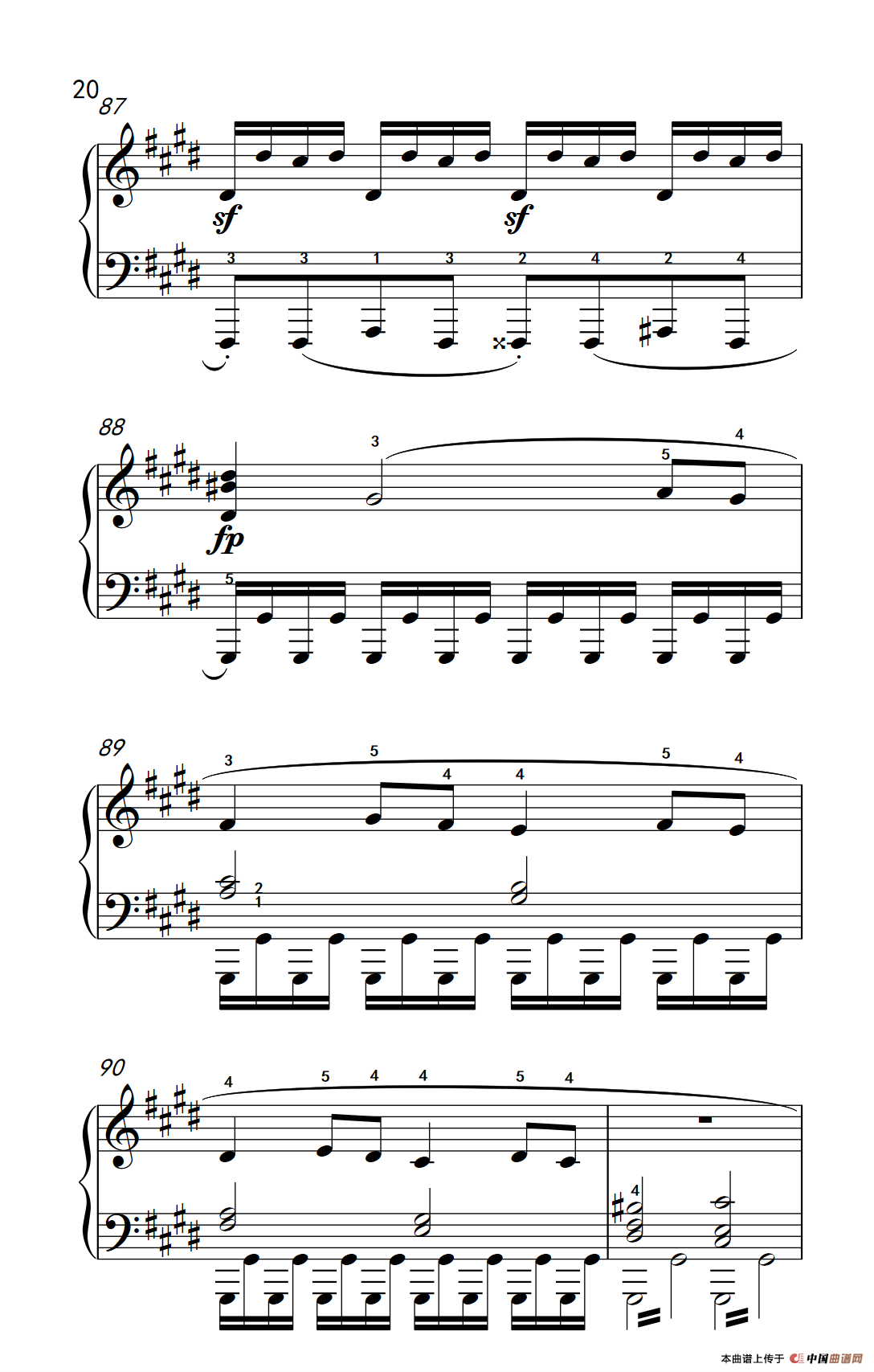 第十四号钢琴奏鸣曲（月光） 激动的急板