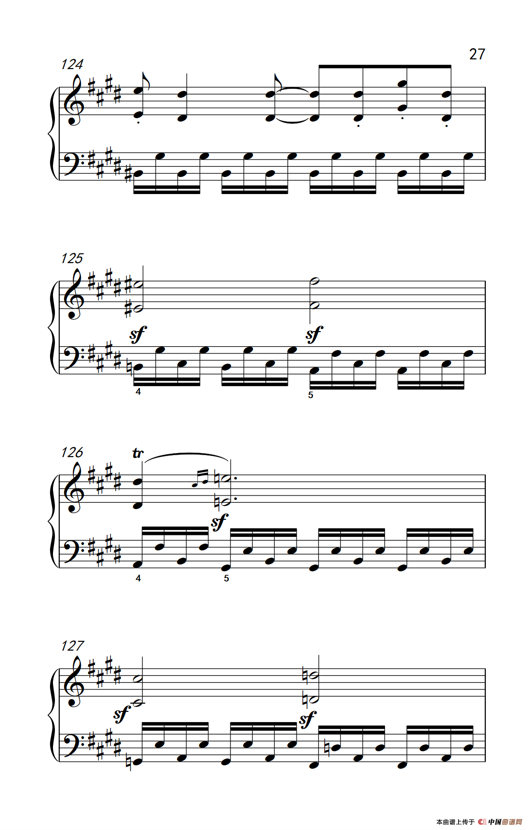 第十四号钢琴奏鸣曲（月光） 激动的急板