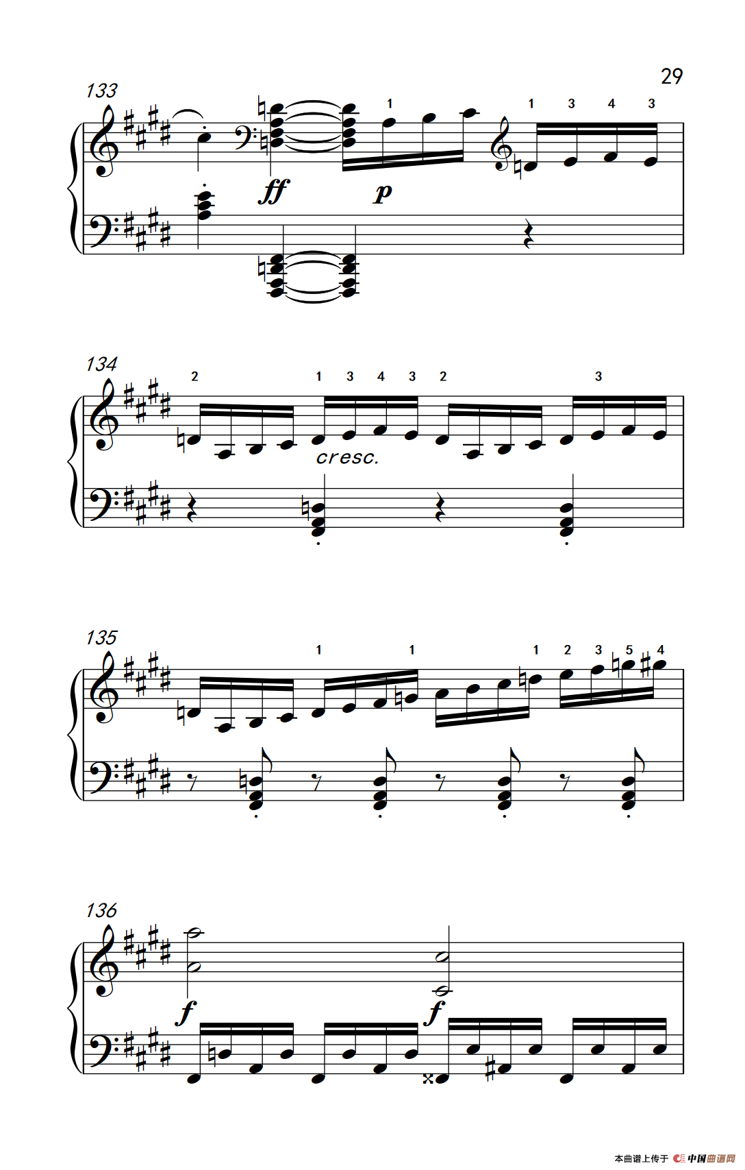 第十四号钢琴奏鸣曲（月光） 激动的急板