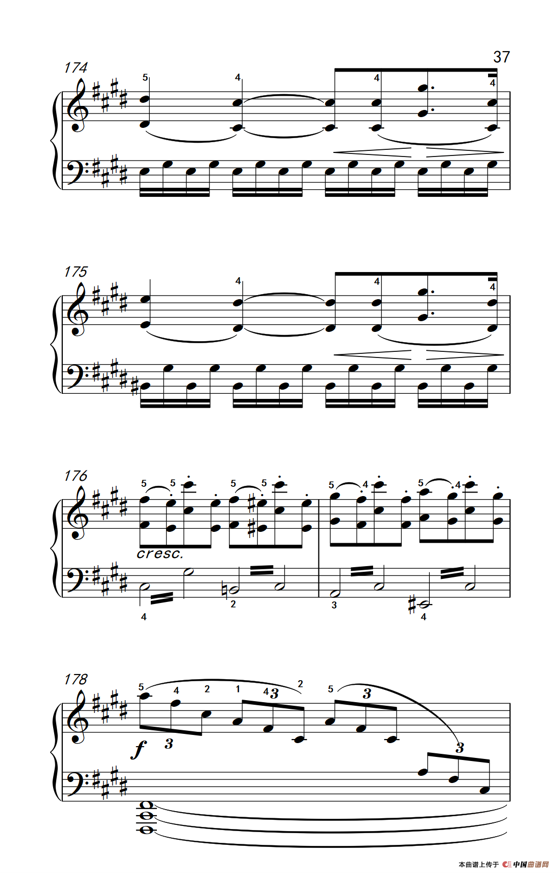 第十四号钢琴奏鸣曲（月光） 激动的急板