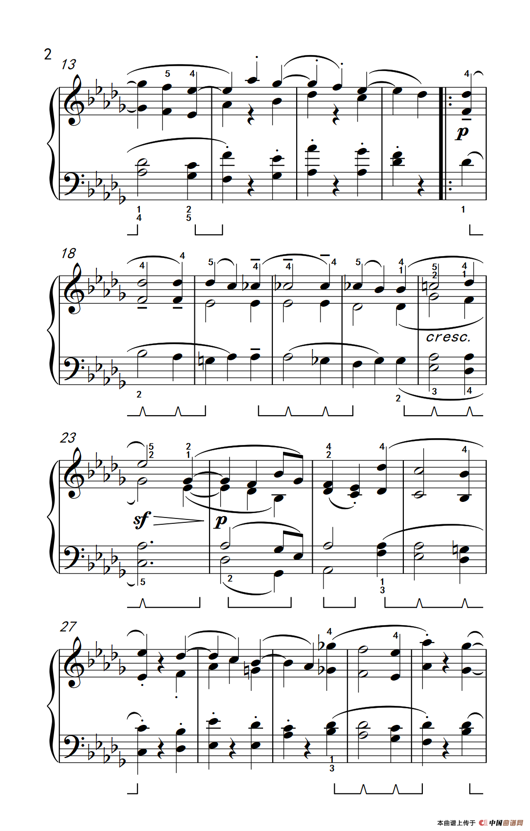 第十四号钢琴奏鸣曲（月光） 行板