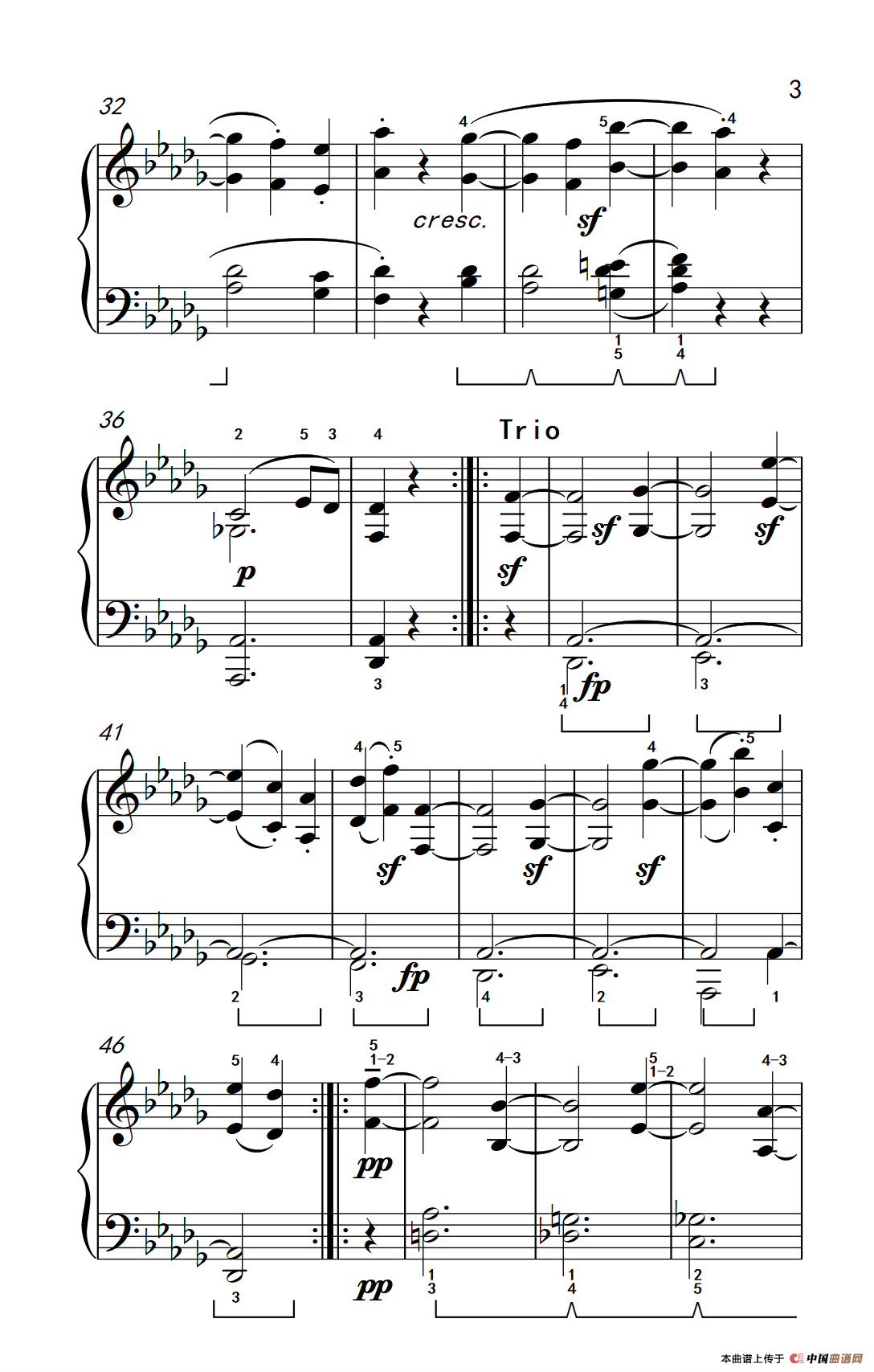 第十四号钢琴奏鸣曲（月光） 行板