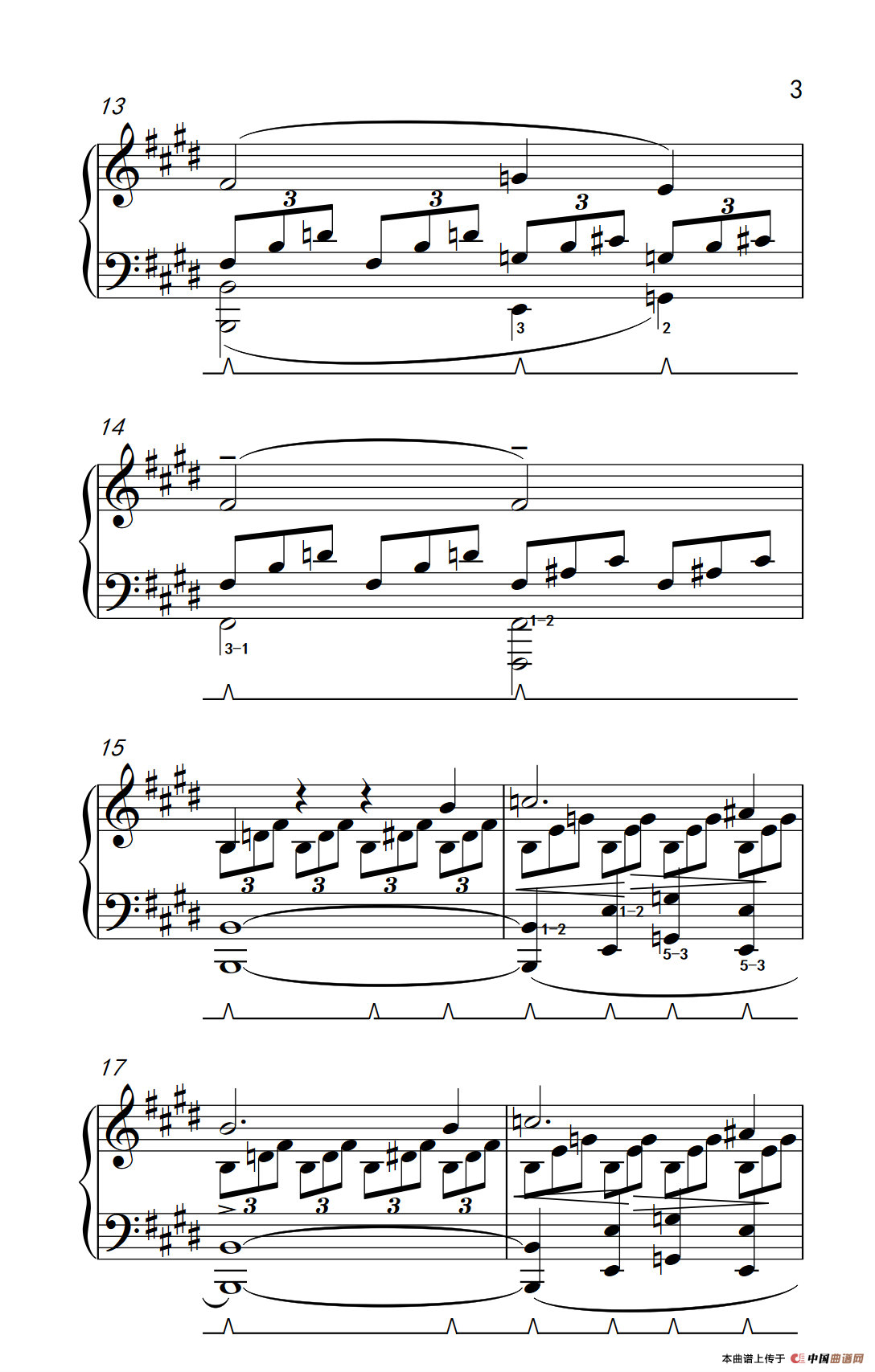 第十四号钢琴奏鸣曲（月光） 持续的慢板