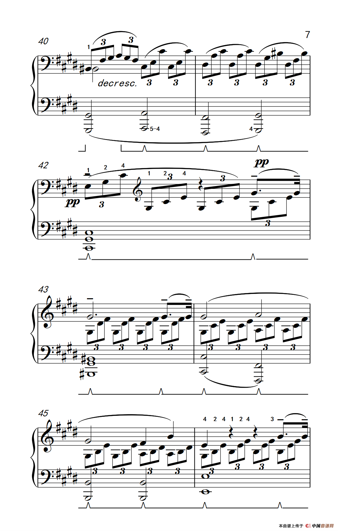 第十四号钢琴奏鸣曲（月光） 持续的慢板