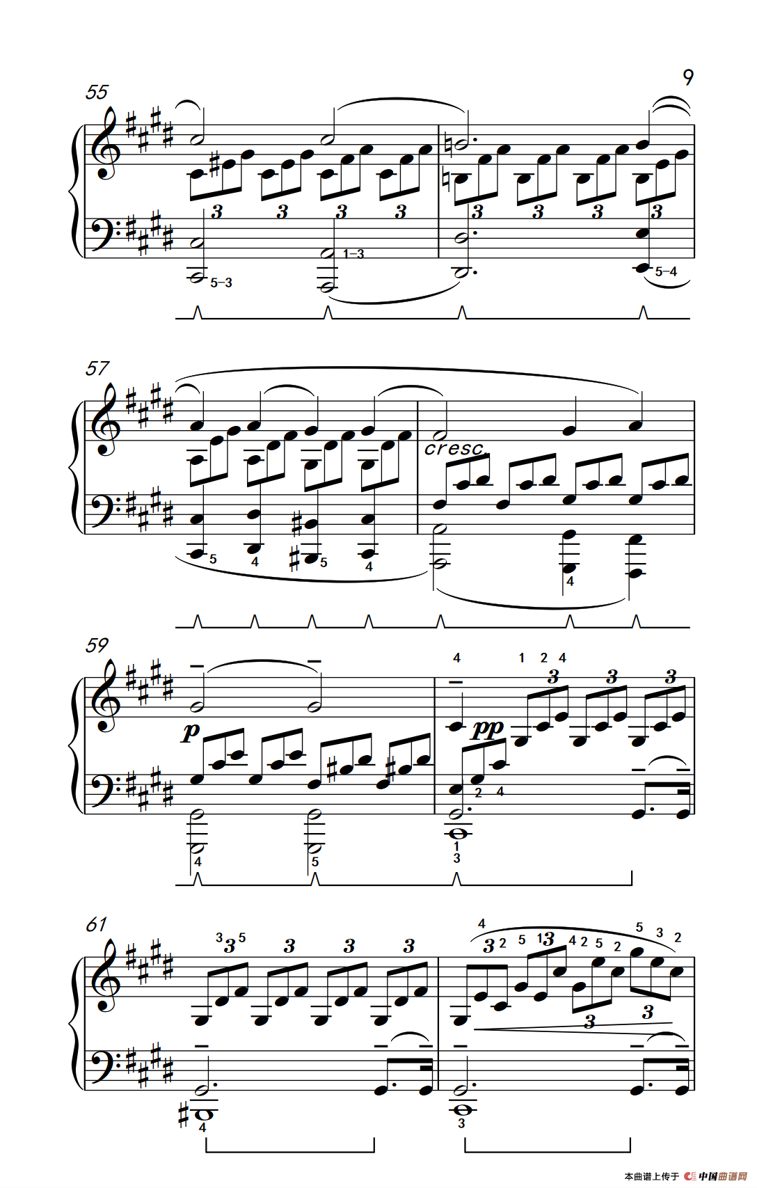 第十四号钢琴奏鸣曲（月光） 持续的慢板