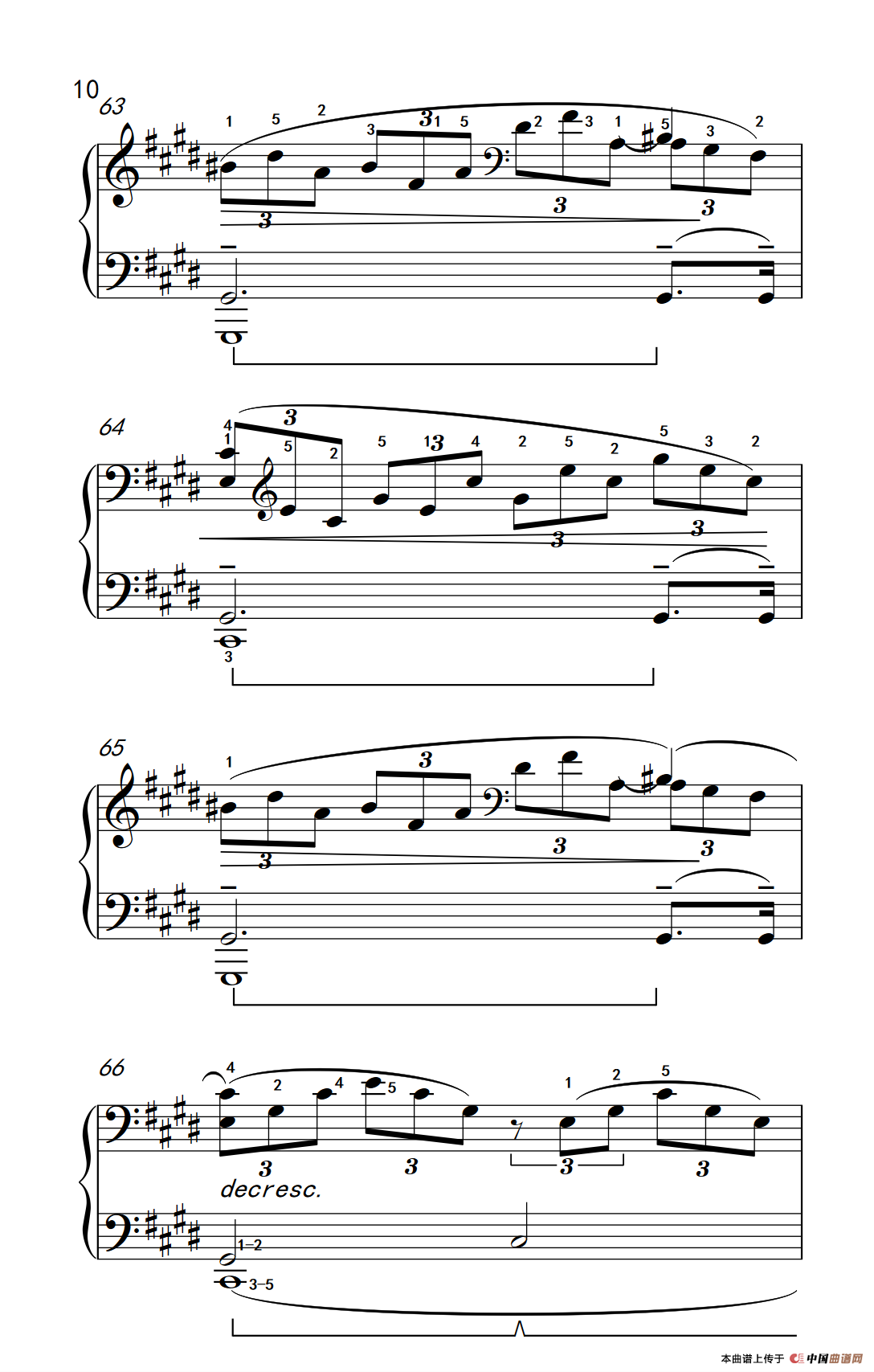 第十四号钢琴奏鸣曲（月光） 持续的慢板