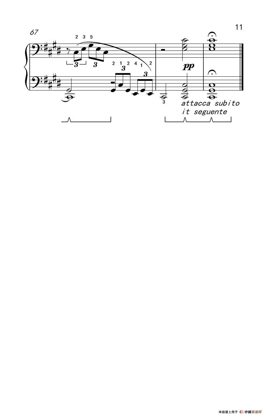 第十四号钢琴奏鸣曲（月光） 持续的慢板